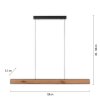 Paul-Neuhaus NANIA Lámpara Colgante LED Color madera, Negro, 1 luz