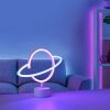 Leuchten-Direkt NEON-SATURN Lámpara de decoración LED Blanca, 1 luz