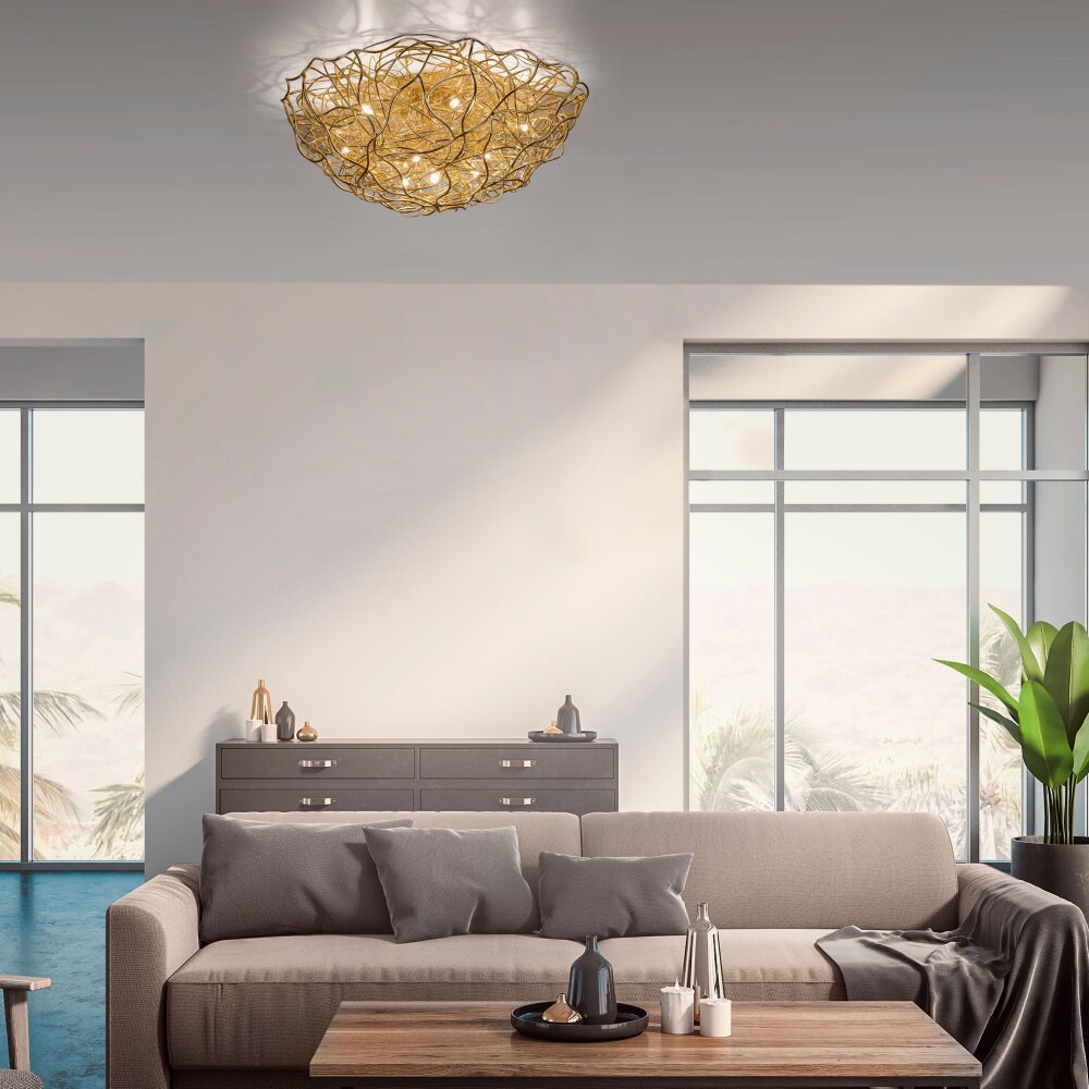 Paul-Neuhaus SAREA Lámpara de Techo dorado, 10 luces main product photo