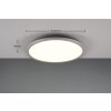 Trio YUMA Lámpara de Techo LED Titanio, 2 luces, Mando a distancia, Cambia de color