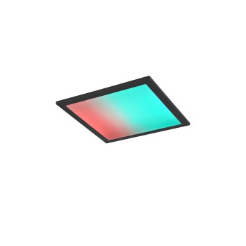 Reality BETA Lámpara de Techo LED Negro, 1 luz, Mando a distancia, Cambia de color