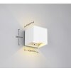 Reality TALENT Aplique para exterior LED Blanca, 2 luces, Sensor de movimiento