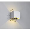 Reality TALENT Aplique para exterior LED Titanio, 2 luces, Sensor de movimiento