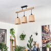 Soungou Lámpara de Techo Crudo, Negro, 3 luces