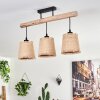 Soungou Lámpara de Techo Crudo, Negro, 3 luces