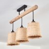 Soungou Lámpara de Techo Crudo, Negro, 3 luces