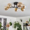 Chehalis Lámpara de Techo - Cristal 10 cm dorado, Negro, 6 luces