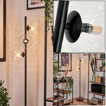 Remaisnil Lámpara de Pie - Cristal 15 cm Transparente, 3 luces