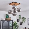 Chehalis Lámpara de Techo - Cristal 15 cm Crudo, Negro, 5 luces
