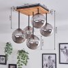 Chehalis Lámpara de Techo - Cristal 15 cm Crudo, Negro, 5 luces