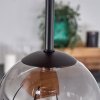 Chehalis Lámpara de Techo - Szkło 12 cm Crudo, Negro, 5 luces