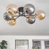Chehalis Lámpara de Techo - Cristal 15 cm dorado, Negro, 6 luces