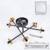 Chehalis Lámpara de Techo - Cristal 15 cm dorado, Negro, 6 luces