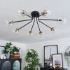 Chehalis Lámpara de Techo - Cristal 10 cm dorado, Negro, 8 luces