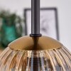 Chehalis Lámpara de Techo - Szkło 10 cm dorado, Negro, 5 luces