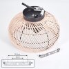 Brandala Lámpara de Techo 30 cm Negro, 2 luces