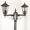 Loria Candelabro Negro, Plata, 2 luces