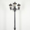 Loria Candelabro Negro, Plata, 3 luces