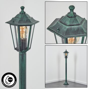 Loria Poste de Jardín Verde, Negro, 1 luz Loria Poste de Jardín Verde, Negro, 1 luz
