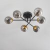 Chehalis Lámpara de Techo - Szkło 10 cm dorado, Negro, 6 luces