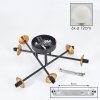Chehalis Lámpara de Techo - Cristal 12 cm dorado, Negro, 6 luces