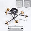 Chehalis Lámpara de Techo - Cristal 12 cm, 15 cm dorado, Negro, 6 luces