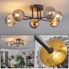 Chehalis Lámpara de Techo - Szkło 10 cm dorado, Negro, 6 luces Chehalis Lámpara de Techo - Szkło 10 cm dorado, Negro, 6 luces