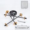 Chehalis Lámpara de Techo - Szkło 10 cm dorado, Negro, 6 luces