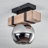 Montgomery Lámpara de Techo - Cristal 15 cm Crudo, Negro, 1 luz