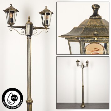 Loria Candelabro Marrón, dorado, Negro, 2 luces