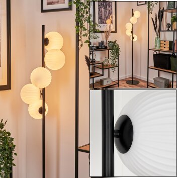 Remaisnil Lámpara de Pie - Cristal 15 cm Blanca, 5 luces