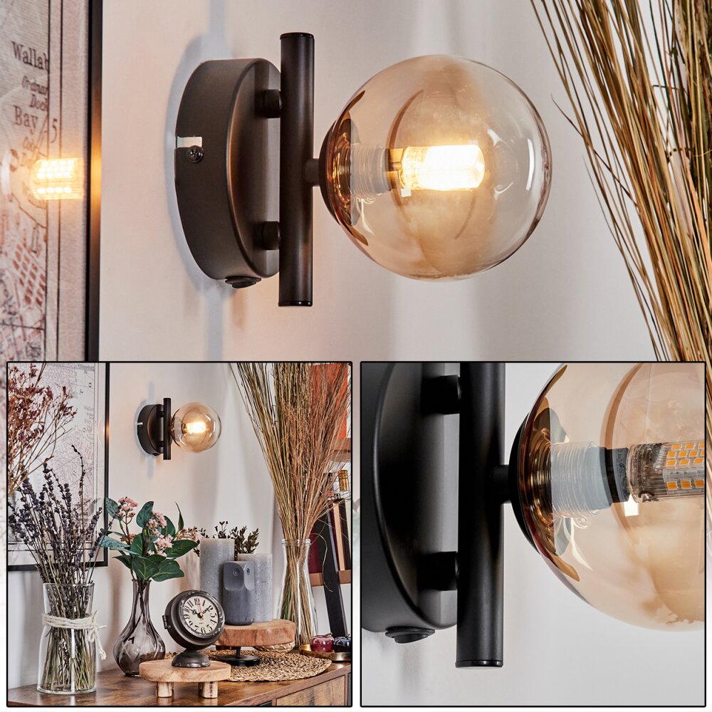Chehalis Aplique - Szkło 10 cm Colores ámbar, 1 luz main product photo