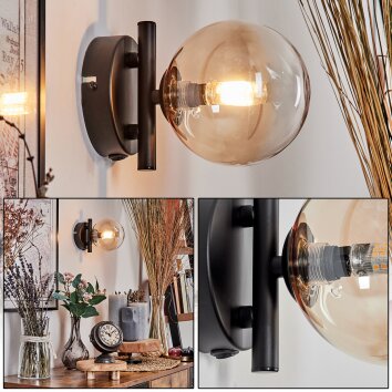 Chehalis Aplique - Cristal 12 cm Colores ámbar, Transparente, 1 luz