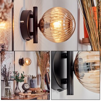 Chehalis Aplique - Cristal 12 cm Colores ámbar, 1 luz