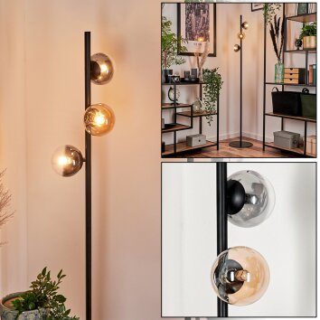 Remaisnil Lámpara de Pie - Cristal 10 cm Colores ámbar, Transparente, Ahumado, 3 luces