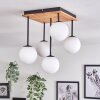 Chehalis Lámpara de Techo - Cristal 12 cm Crudo, Negro, 5 luces