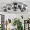Chehalis Lámpara de Techo - Cristal 15 cm Ahumado, 6 luces