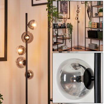 Remaisnil Lámpara de Pie - Cristal 10 cm, 12 cm Transparente, Ahumado, 5 luces