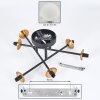 Chehalis Lámpara de Techo - Szkło 10 cm dorado, Negro, 6 luces