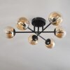 Chehalis Lámpara de Techo - Szkło 10 cm Colores ámbar, Transparente, 6 luces