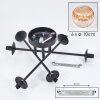 Chehalis Lámpara de Techo - Cristal 10 cm Colores ámbar, 6 luces