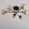 Chehalis Lámpara de Techo - Cristal 10 cm Colores ámbar, 6 luces