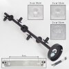 Chehalis Lámpara de Techo - Cristal 10 cm, 12 cm, 15 cm Transparente, 8 luces