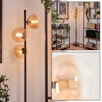 Remaisnil Lámpara de Pie - Cristal 15 cm Colores ámbar, Transparente, 3 luces