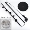 Remaisnil Lámpara de Pie - Cristal 15 cm Ahumado, 5 luces