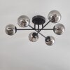 Chehalis Lámpara de Techo - Szkło 10 cm Ahumado, 6 luces