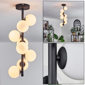 Chehalis Lámpara de Techo - Cristal 10 cm Blanca, 8 luces