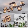 Chehalis Lámpara de Techo - Szkło 10 cm, 12 cm, 15 cm Ahumado, 10 luces