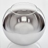 Pantalla de lámpara de cristal Koyoto Recambio de cristal 30 cm Cromo, Transparente, Ahumado