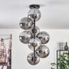 Gastor Lámpara de Techo - Cristal 15 cm Ahumado, 8 luces